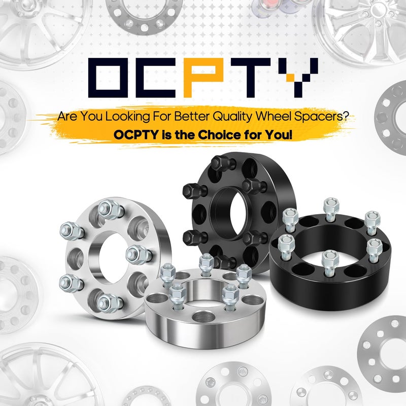 OCPTY 2PCS 5x4.75 إلى 5x4.75 فواصل العجلات 1 بوصة (25 مم) فواصل 5x120.65 5 لوج مع 12x1.5 مسامير تناسب فواصل عجلات كورفيت لفواصل عجلات كامارو S10 لفواصل عجلات S15 جيمي - Image 2
